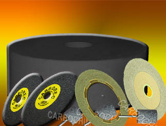 Elastic bonded grinding wheels